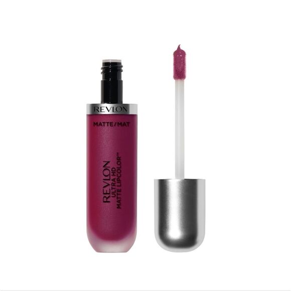 New Revlon Ultra HD Matte Lipcolor, Velvety Matte Liquid Lipstick - Addiction - Picture 3 of 6